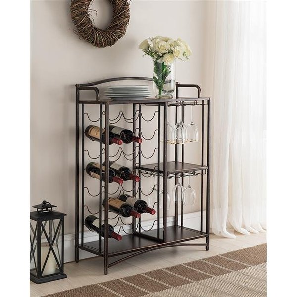 Kb KB WR1260 40 x 29 x 12 in. Metal Storage Wine Rack - Brushed Copper WR1260